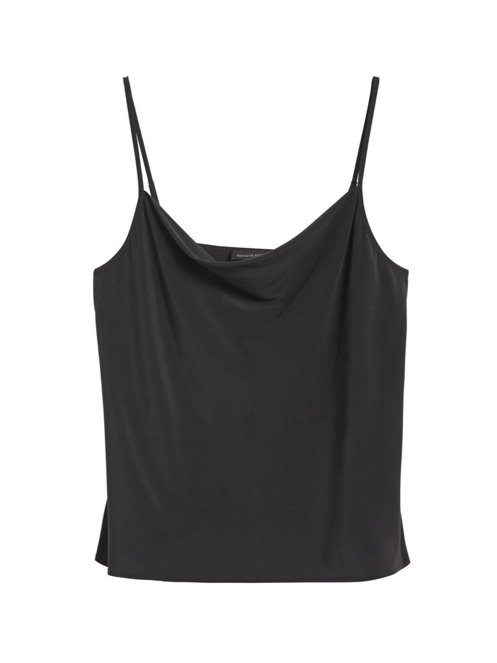 Banana Republic Silk Cowl Neck Camisole, Black